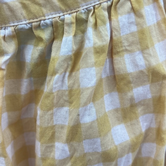 Acacia Swimwear Krista crop top tank top. Size S. Yellow Check plaid print. - Picture 7 of 8
